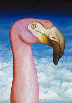 Oil Painting on Canvas - Flamingo