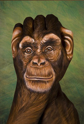 Chimpanzee Hand Painting | Guido Daniele