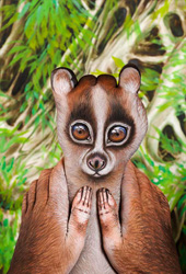 Lemur Loris Hand Painting | Guido Daniele