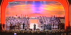 Scenary painted on canvas mt 11x25 for Sanremo Festival 1997